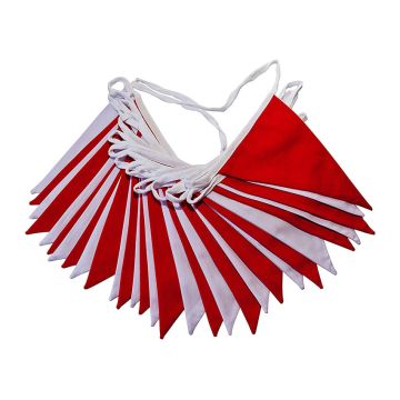 25M Bunting Red x White