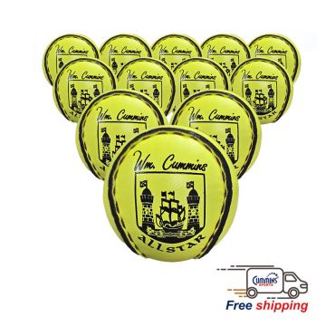 Cummins ALL-STAR Senior Championship Sliotar Fluorescent Yellow 12-Pack