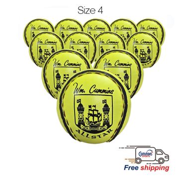 Cummins ALL-STAR Size 4/Camogie Championship Sliotar Fluorescent Yellow 12-Pack