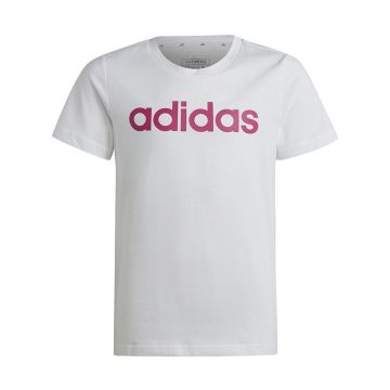 adidas Essentials Linear Logo Cotton Slim Fit T-Shirt Kids