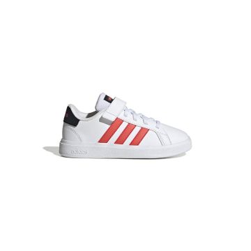adidas Grand Court Elastic Lace and Top Strap Shoes Kids Size 10-2.5