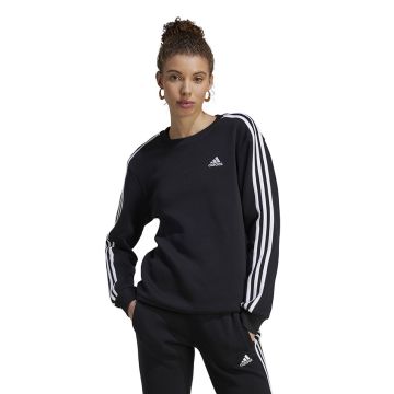 adidas Essentials 3-Stripes Fleece Sweatshirt Ladies BLACK