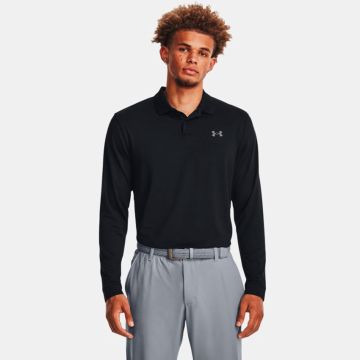Under Armour Performance 3.0 Ling Sleeve Polo Mens BLACK