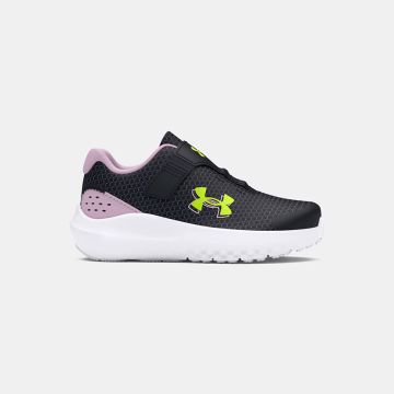 Under Armour GINF Surge 4 AC Infants Size 4-9.5 BLACK