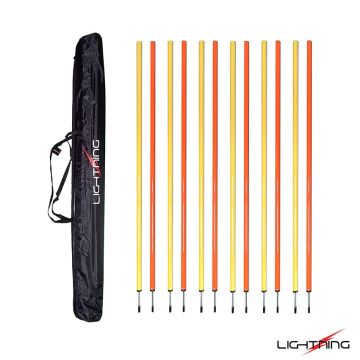 Lightning 12 Pce Slalom Pole Set with LIGHTNING Oxford Carry Bag
