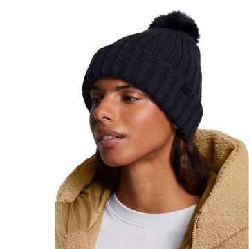 Under Armour Halftime Pom Beanie Ladies BLACK
