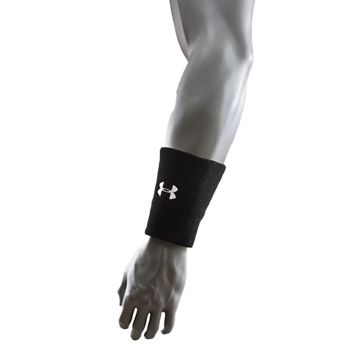 Under Armour  6" Performance Wristband 2-Pack BLACK