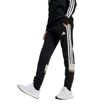 adidas Essentials Tiberio 3-Stripes Fleece Pants Kids BLACK