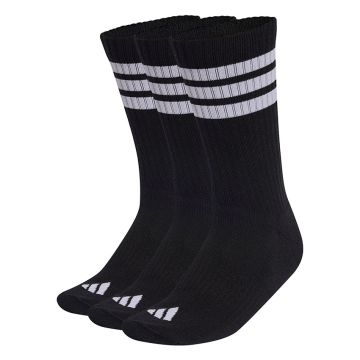 adidas 3 Stripes Cushioned Sportswear Crew Sock 3 Pack BLACK