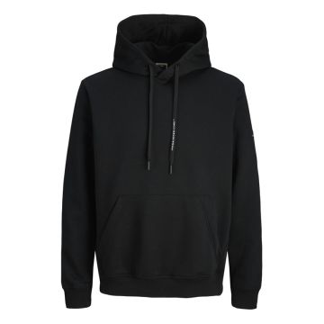 Jack & Jones Fusion Sweat Badge Hood Mens BLACK