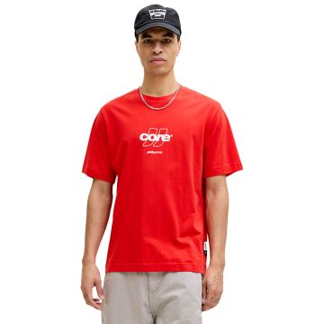 Jack & Jones Club Front Print Crew Neck Tee Mens