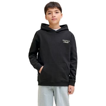Jack & Jones Norrebro Typo Back Sweat Hood Kids BLACK