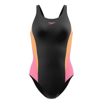 Speedo Colour Block Splice 2.0 Ladies BLACK