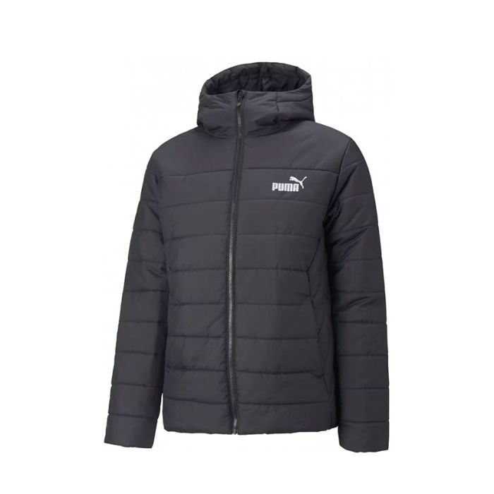 Puma Essential Hooded Padded Jacket Mens BLACK