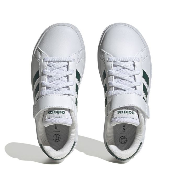 adidas gazelle silver green womens Grand Court Elastic Lace and Top Strap Shoes Core Black / Core Black /   Sportamore.com