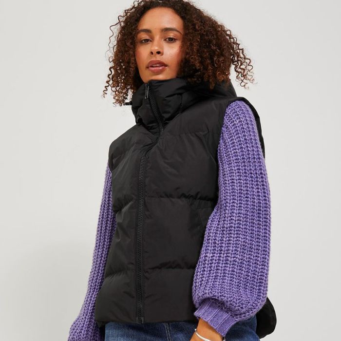 thin puffer vest