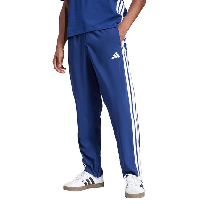 adidas Essentials 3-Stripes Stanford Joggers Open Hem Mens NAVY