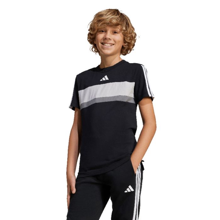 adidas Seasonal Essentials Tiberio 3-Stripes T-Shirt Kids BLACK