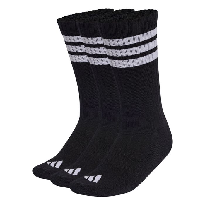 adidas 3 Stripes Cushioned Sportswear Crew Sock 3 Pack BLACK
