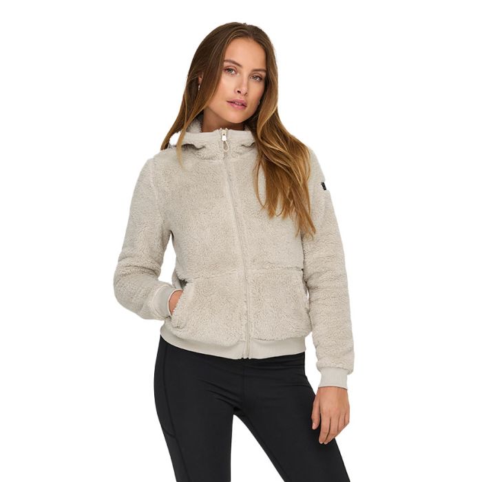 Only Play Fluffy Hood Full Zip Jacket Ladies
