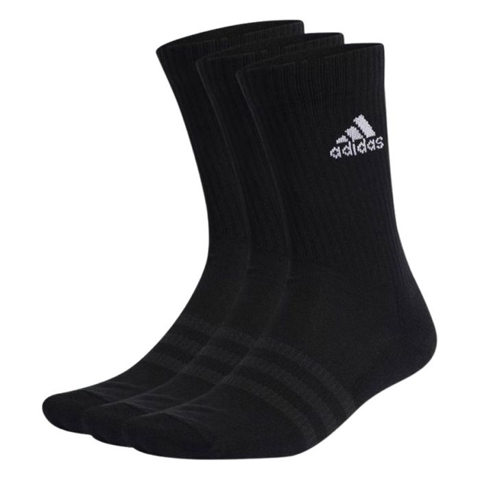 adidas Cushioned Crew Socks 3 Pairs BLACK