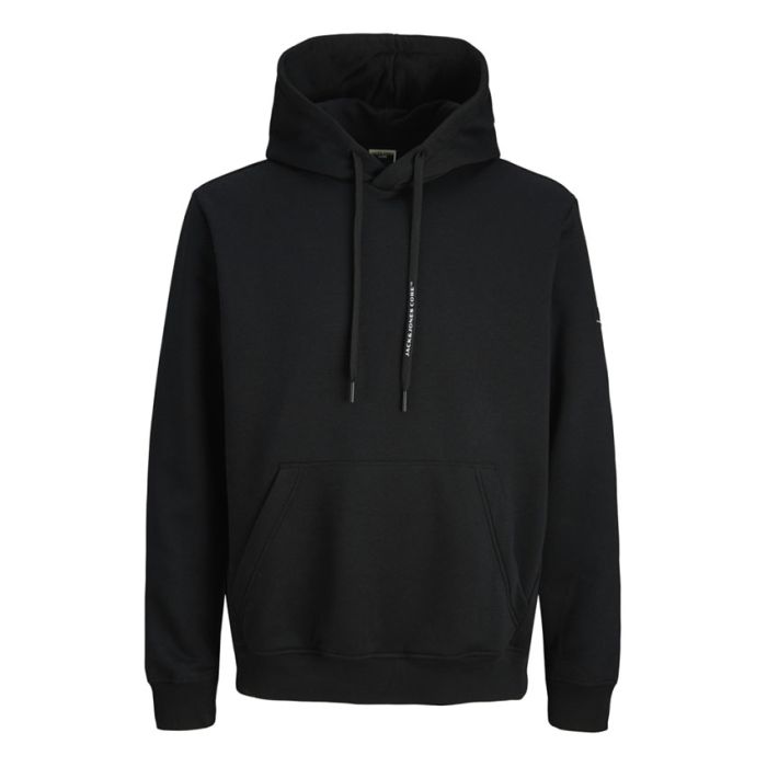 Jack & Jones Fusion Sweat Badge Hood Mens BLACK